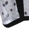 Fashionable Three Quarter Sleeve Collarless Dot Print Chiffon Women Cardigan