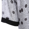 Fashionable Three Quarter Sleeve Collarless Dot Print Chiffon Women Cardigan