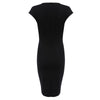 Brief Short Sleeve Round Collar Color Block Women Dress