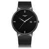 GUANQIN GS19054 Male Quartz Watch Calendar Artificial Diamond Scales Wristwatch for Men