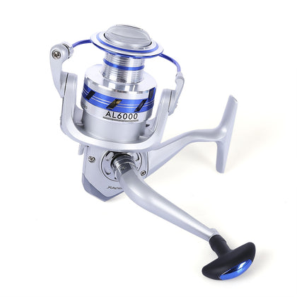 YUMOSHI 12BB Half Metal Spinning Reel Fishing Tackle with Foldable Handle