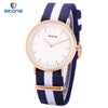 SKONE 6165L Female Quartz Watch Daily Waterproof Concise Style Nylon Band Japan Movt Wristwatch
