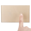 Smart Touch Wall Light Switch 2 Gang 1-way Intelligent Controller Crystal Panel