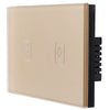 Smart Touch Wall Light Switch 2 Gang 1-way Intelligent Controller Crystal Panel