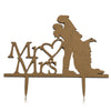 Creative Mr Mrs Bride Groom Shape Romantic Wedding Cake Topper Decoration