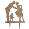 Romantic A Family Birthday Wedding Cake Topper Inserted Card Decoration