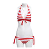 Women Beach Swimming Sexy Striped Bikini Separated Swimsuit