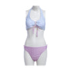 Separated Neck Hanging Backless Sexy Adjustable Front Chest Strap Bikini Swimwear Set