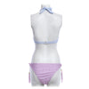 Separated Neck Hanging Backless Sexy Adjustable Front Chest Strap Bikini Swimwear Set