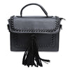 Guapabien Old Classical Style PU Leather Fringe Convertible Bag for Women