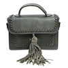 Guapabien Old Classical Style PU Leather Fringe Convertible Bag for Women