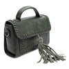 Guapabien Old Classical Style PU Leather Fringe Convertible Bag for Women