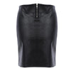 Brief Zipper Design Leather Women Skirt