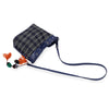 Fashionable Drawstring Plaid and Fringe Bucket Bag for Women