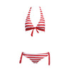 Women Beach Swimming Sexy Striped Bikini Separated Swimsuit