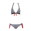 Women Beach Swimming Sexy Striped Bikini Separated Swimsuit