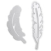 2pcs Metal Feathers DIY Cutting Dies Stencil Scrapbook Album Paper Card Embossing Craft