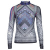 Sexy Tulle Diaphanous Colorful Print Skinny Top for Women