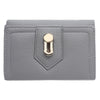 Guapabien Elegant Women Purse Solid Color Card Holder Short Design Clutch Wallet