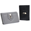 Guapabien Elegant Women Purse Solid Color Card Holder Short Design Clutch Wallet
