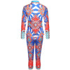 Stylish National Totem Print Twinset Long Sleeve Top with Buttons Ninth Pants Set for Women