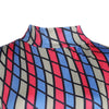 Old Classical Sleeveless Stand Collar Striped Maxi Dress