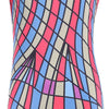 Old Classical Sleeveless Stand Collar Striped Maxi Dress