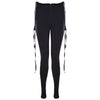 Fashion Solid Eyelets Criss Cross Legging for Women