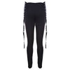 Fashion Solid Eyelets Criss Cross Legging for Women