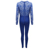 Sexy Lace High Waist Long Sleeve Slim Jumpsuit for Women