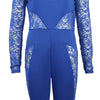 Sexy Lace High Waist Long Sleeve Slim Jumpsuit for Women