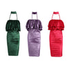 Sexy Sleeveless Backless Ruffles Sheath Women Dress