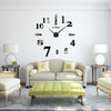 Large 3D Mirror Effect Sticker DIY Digital Wall Clock