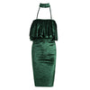 Sexy Sleeveless Backless Ruffles Sheath Women Dress
