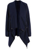 Fashionable Turtleneck Long Sleeve Asymmetric Coat For Women