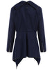 Fashionable Turtleneck Long Sleeve Asymmetric Coat For Women