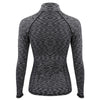 Women Fourneedle Six Lines Space Dyed Sports Top with Zipper