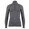 Women Fourneedle Six Lines Space Dyed Sports Top with Zipper