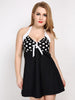 Plus Size Polka Dot Halter Two Piece Swimsuit