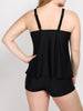 V Neck Floral Plus Size Tankini Swimwear