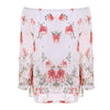 Long Sleeve Off The Shoulder Floral Women Chiffon Blouse