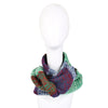 Casual Color Block Rainbow Design Ladies Warm Knitted Scarf