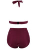Plus Size High Waisted Halter Bralette Bikini