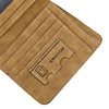 Solid Color Letter Embellishment Dull Polish Open Vertical Wallet for Men