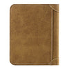 Solid Color Letter Embellishment Dull Polish Open Vertical Wallet for Men