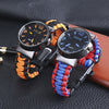 EMAK Multifunctional Survival Paracord Bracelet Watch with Compass Flint Fire Starter Scraper Whistle Gear