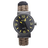 EMAK Multifunctional Survival Paracord Bracelet Watch with Compass Flint Fire Starter Scraper Whistle Gear