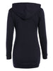 Trendy Hooded Long Sleeve Solid Color Hoodie For Women