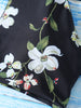 High Neck Floral Cutout Strappy Bikini Swimsuit