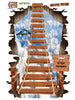 3D Sky Rope Bridge Floor Decor Wall Stickers